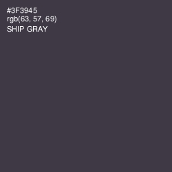 #3F3945 - Ship Gray Color Image
